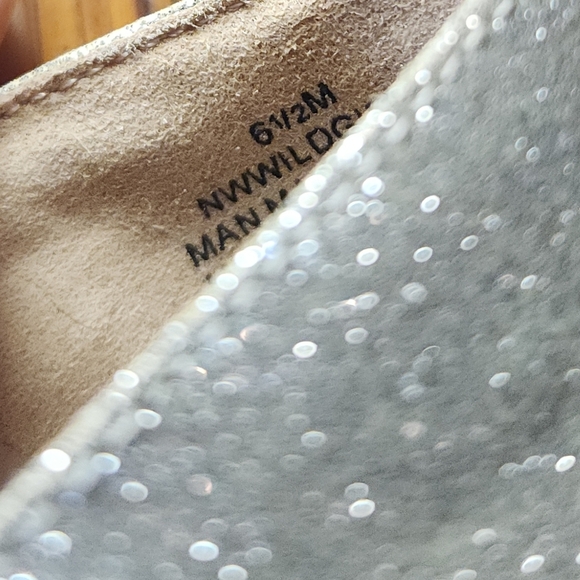 5/$100 SALE - Nine West Wild Girls Lightning Bolt Silver/Red Flat Loafer Shoes - Picture 11 of 14